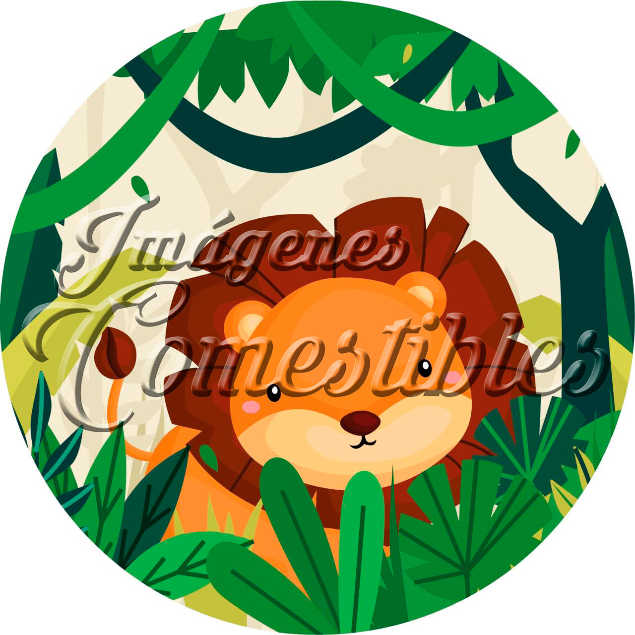 Oblea comestible - Animales de la selva-1