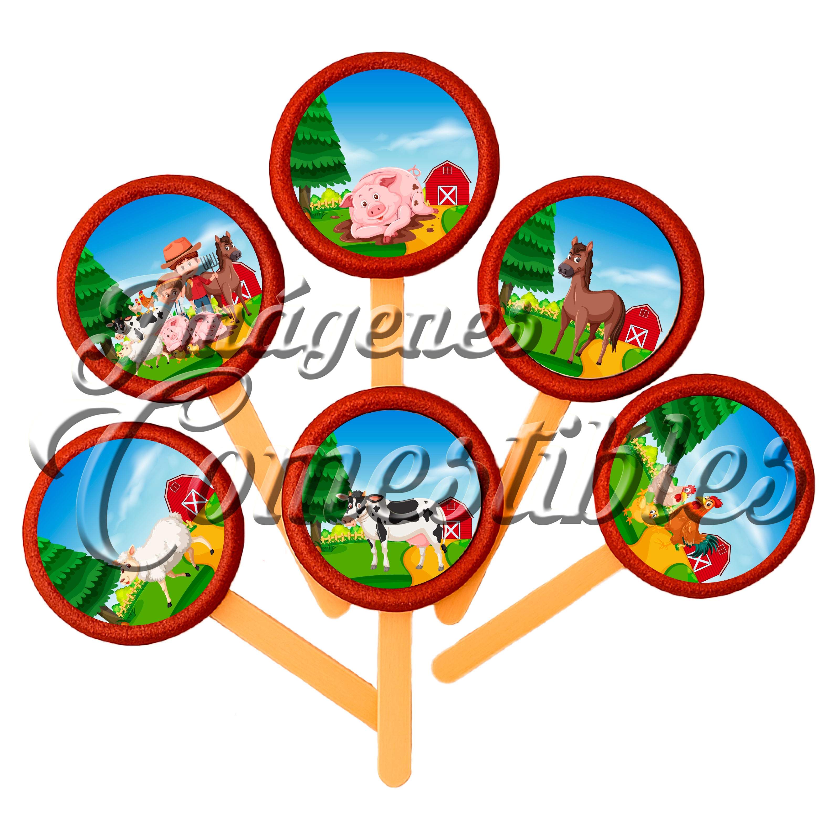 Paletas de chamoy – Animales de la granja