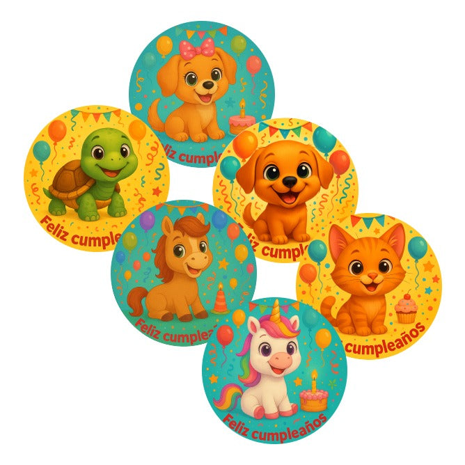 Obleitas comestibles - Animales cumpleaños