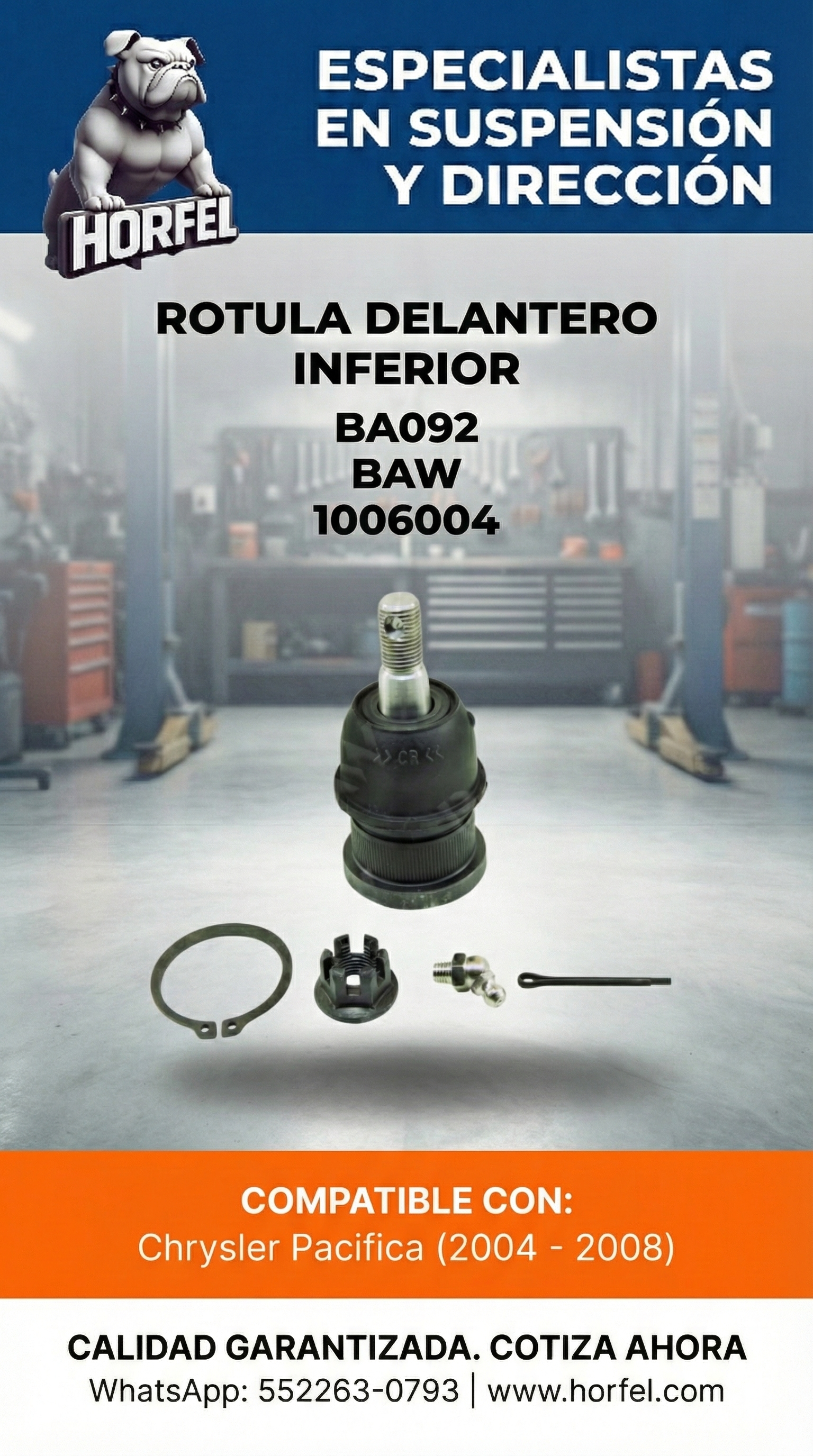 ROTULA DELANTERO INFERIOR Chrysler Pacifica (2004-2008) BAW BA092