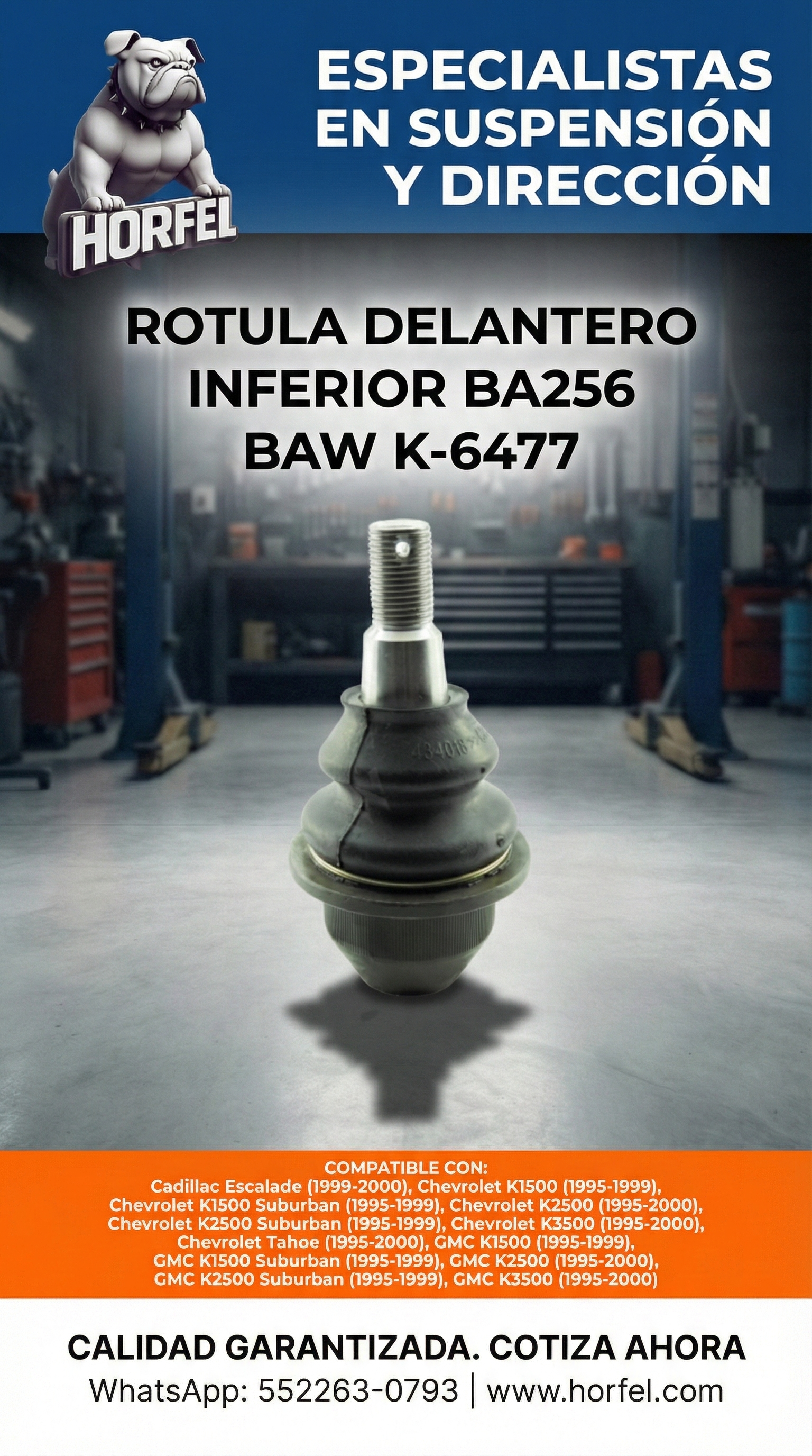 Rótula Delantero Inferior Chevrolet Suburban / Tahoe / K1500 (1995-2000) BAW BA256