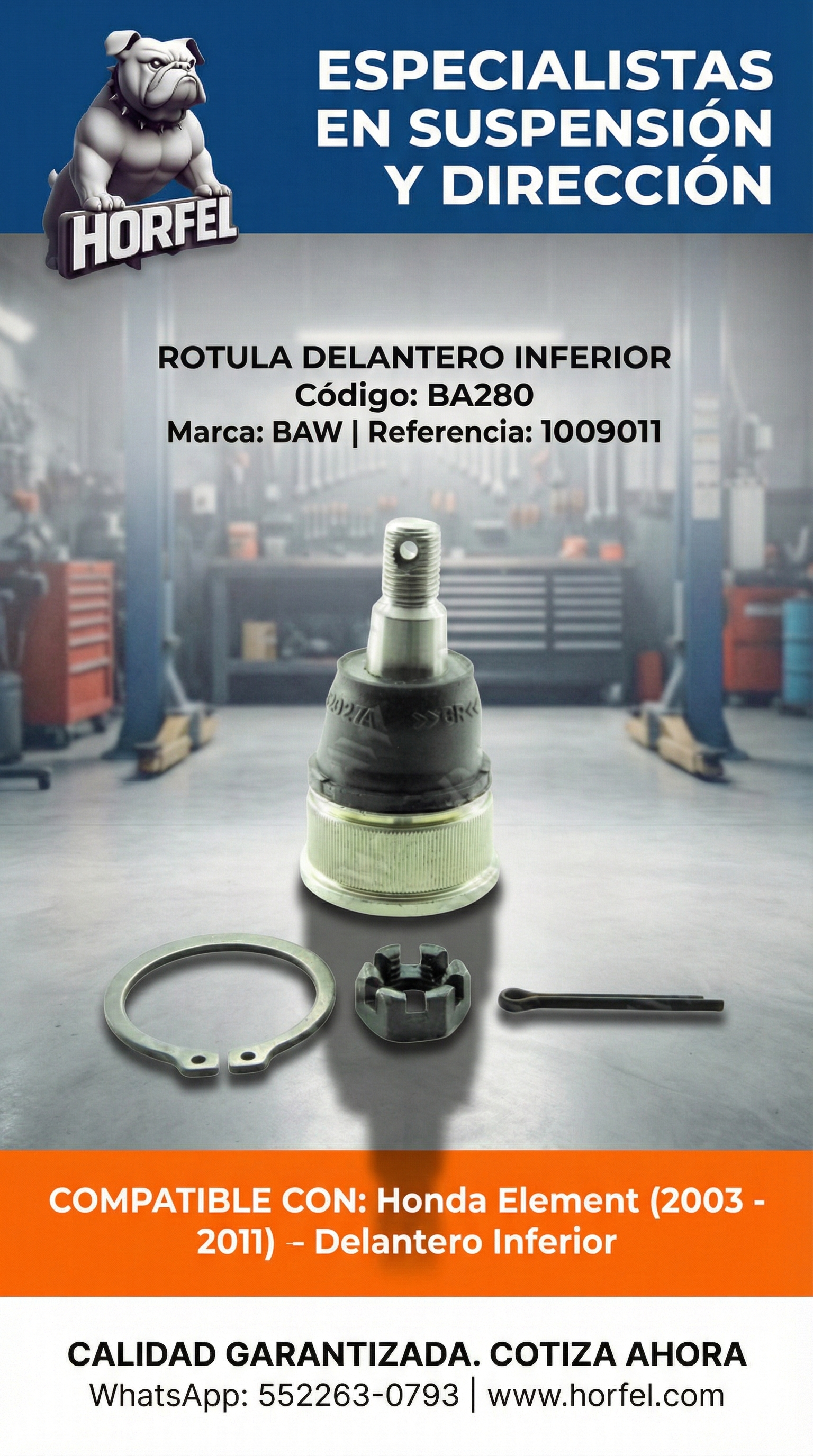 ROTULA DELANTERO INFERIOR Honda Element (2003-2011) BAW BA280