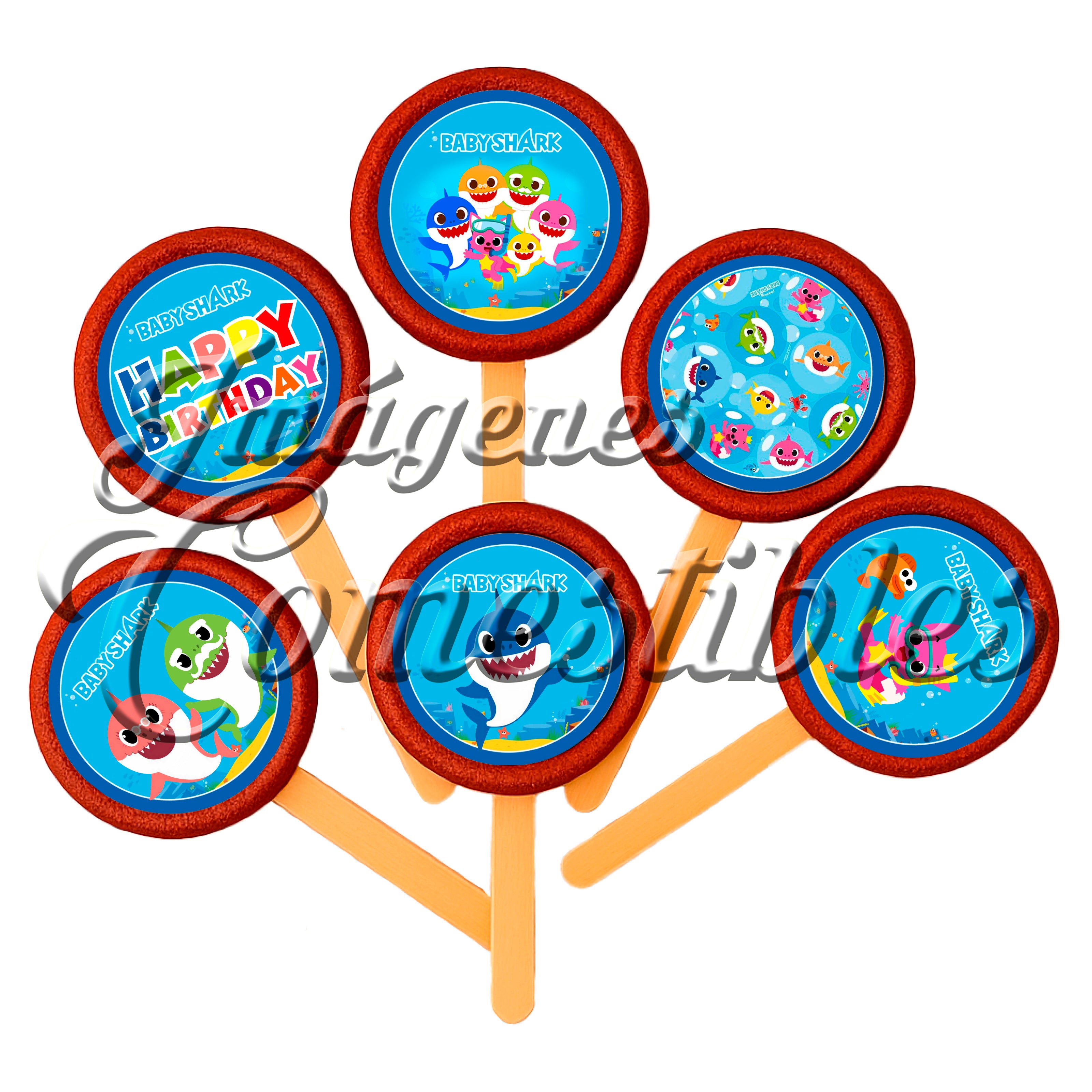 Paletas de chamoy – Baby Shark