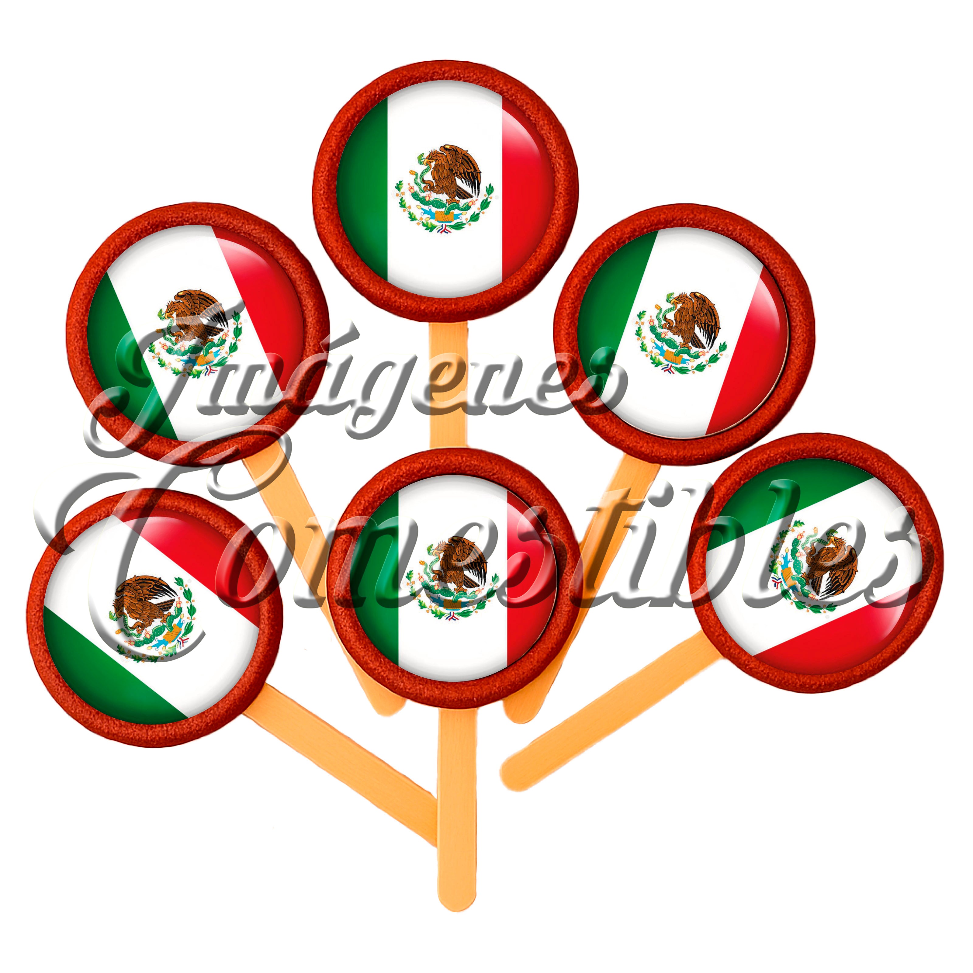 Paletas de chamoy – Bandera México