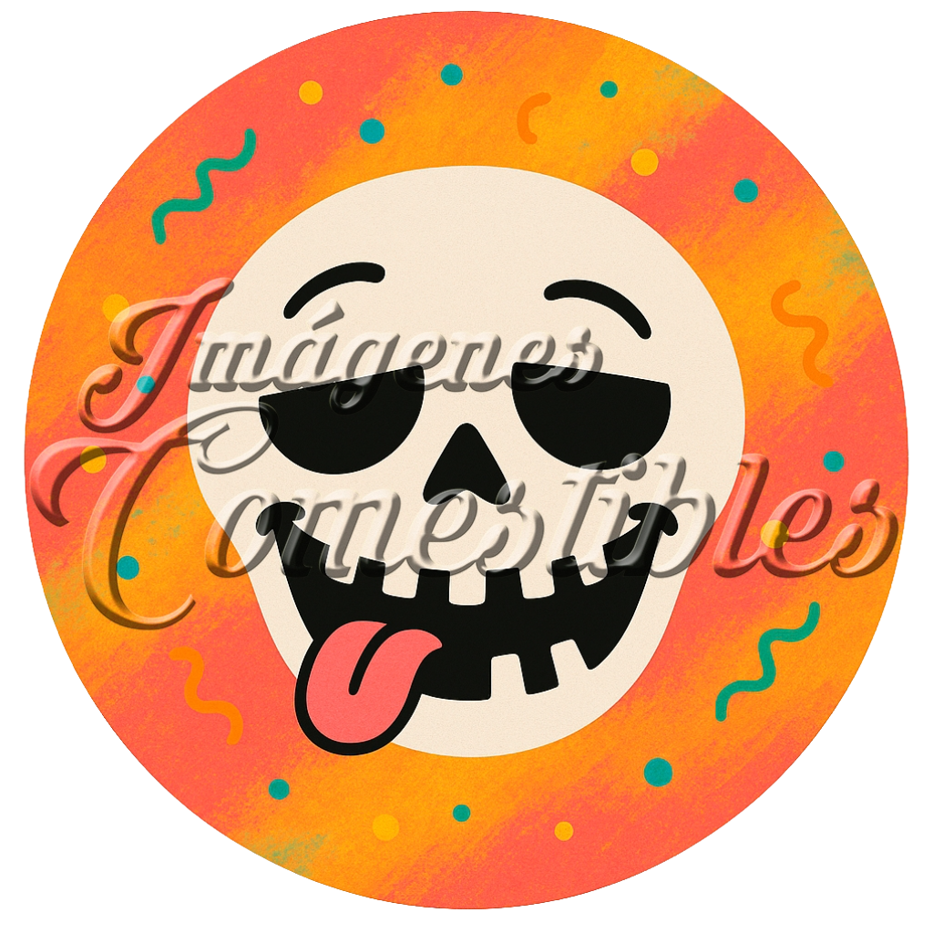 Oblea comestible - Calavera-4