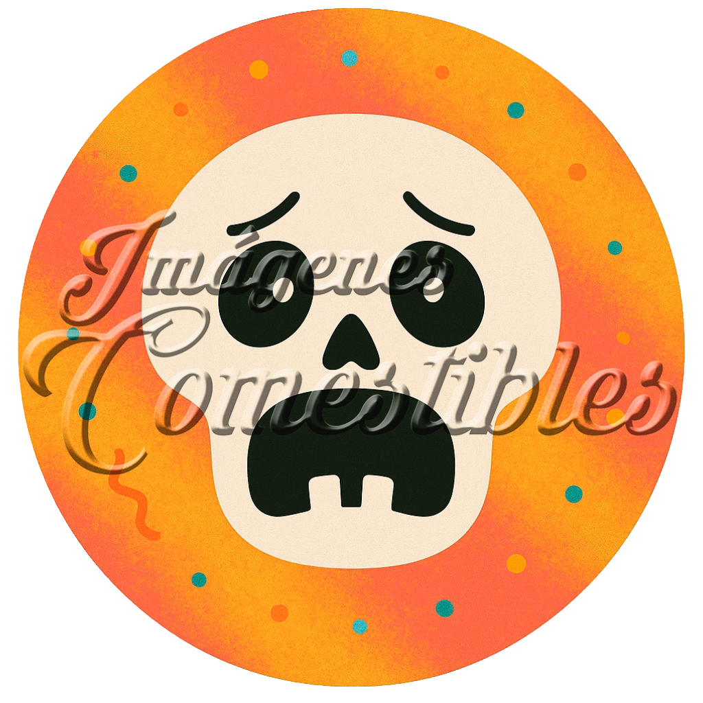 Oblea comestible - Calavera-5