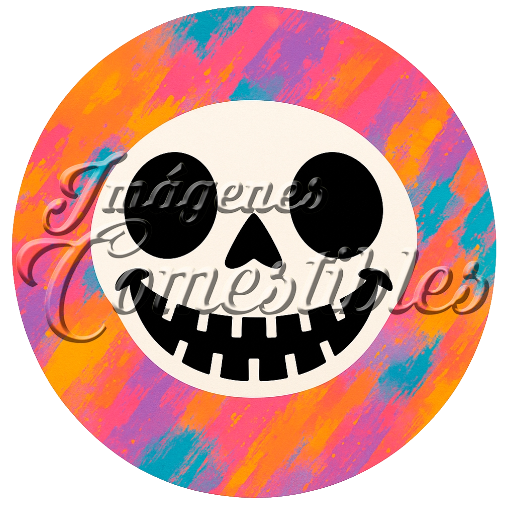 Oblea comestible - Calavera-6