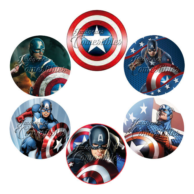 Obleitas comestibles - Capitán América