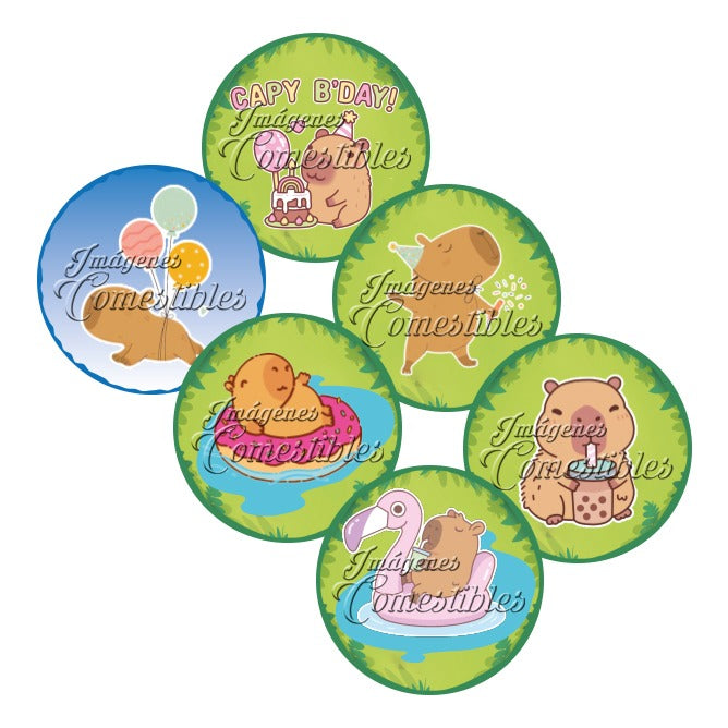 Obleitas comestibles - Capibaras