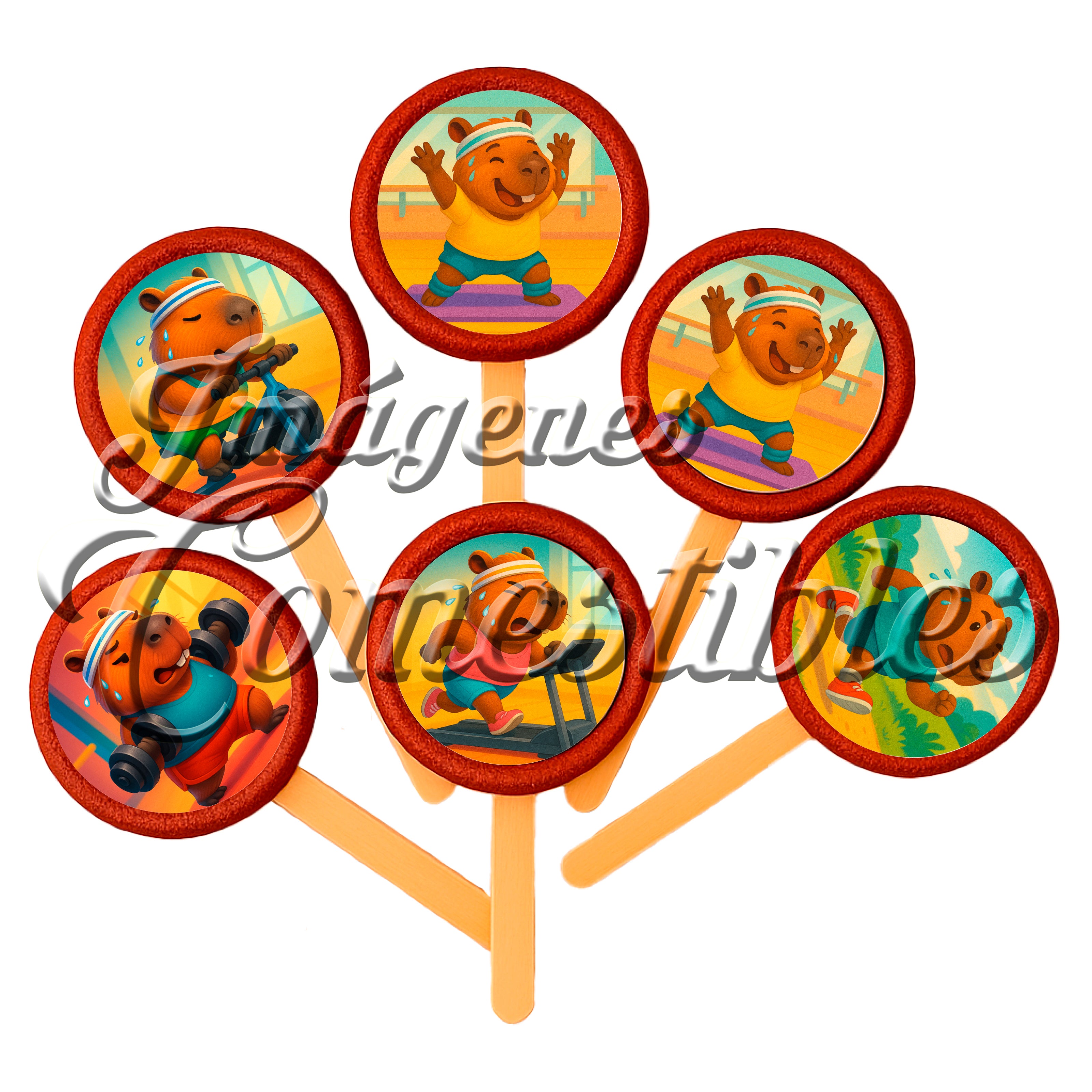 Paletas de chamoy – Capibaras ejercitando