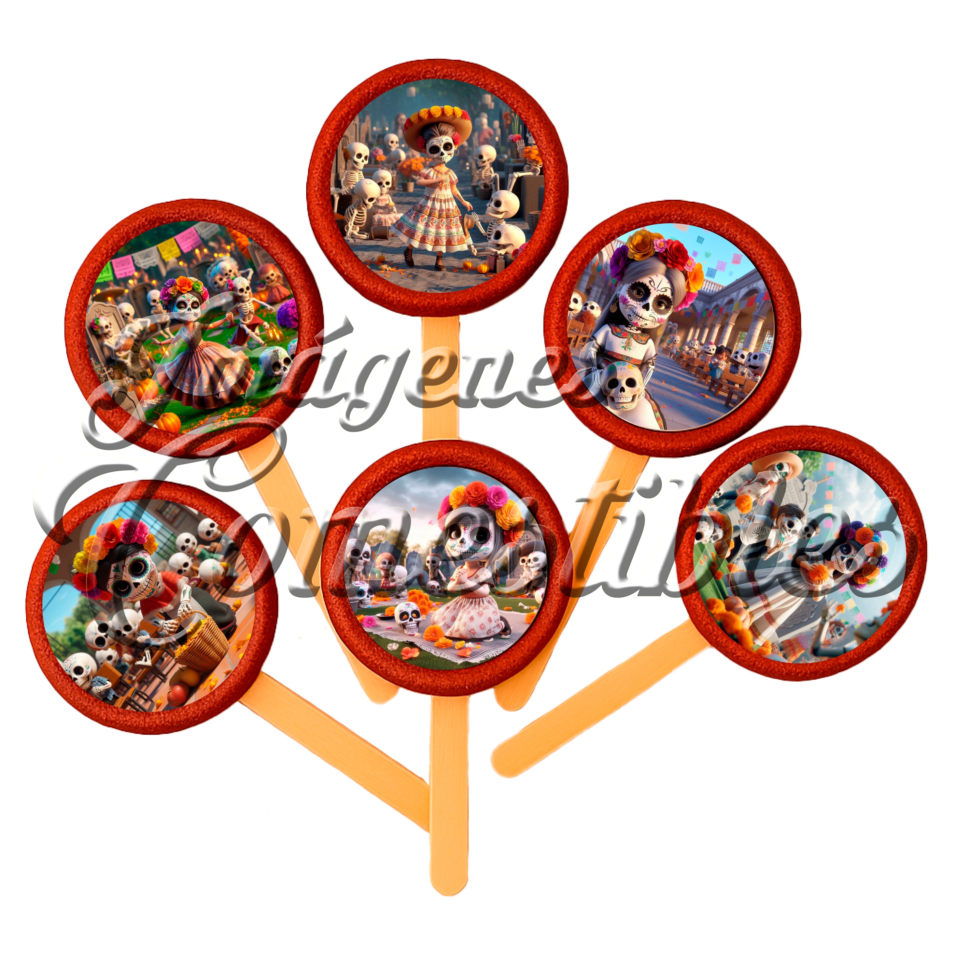 Paletas de chamoy – Catrinas niñas