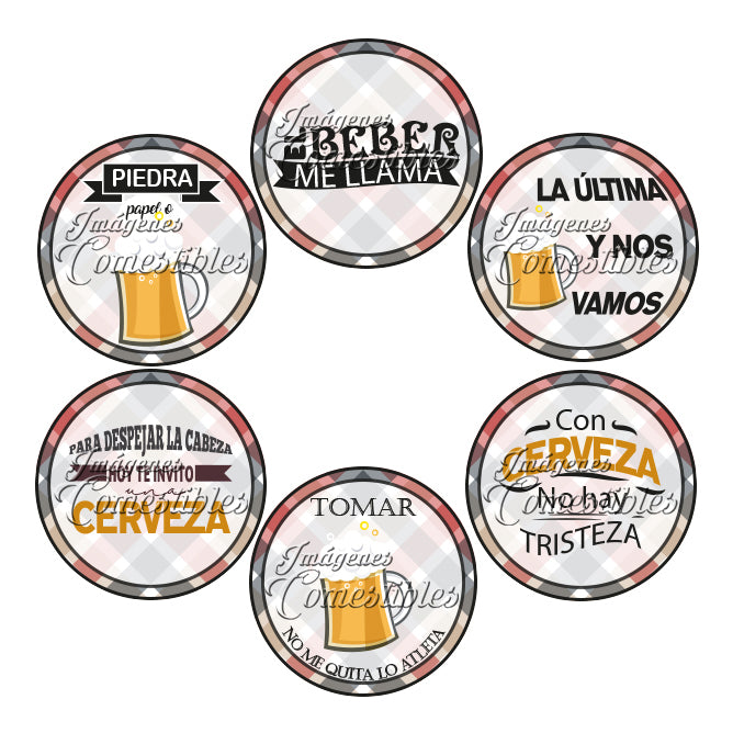 Obleitas comestibles - Cervezas frases