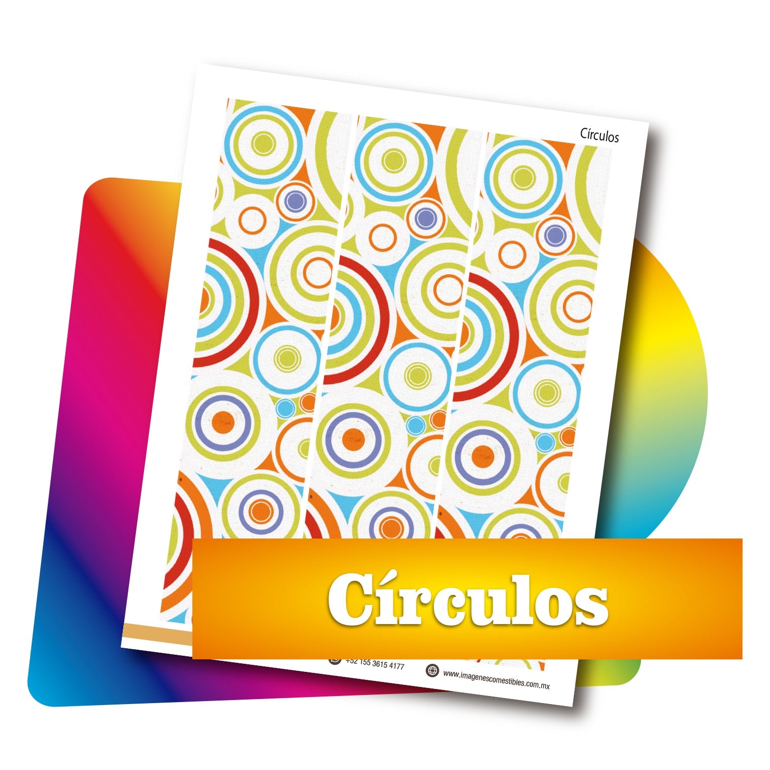 Cenefas PDF 3 de 6 cm. de alto. Círculos