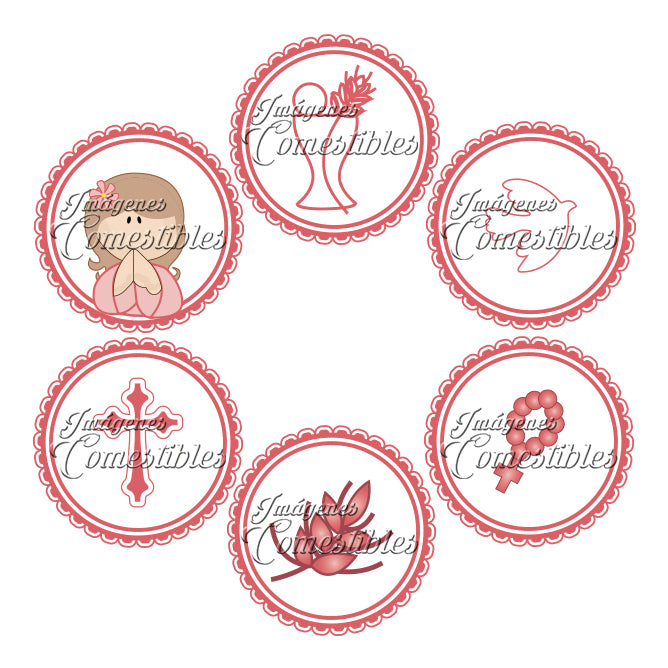 Obleitas comestibles - Comunión niña