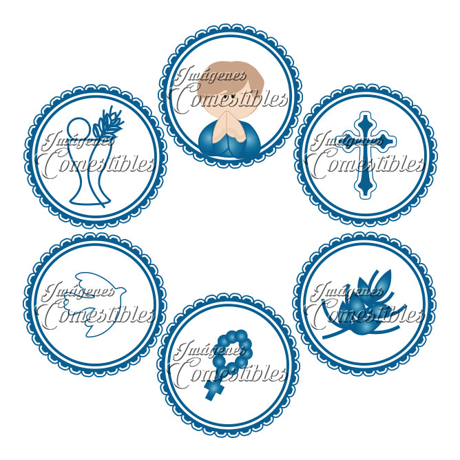 Obleitas comestibles - Comunión niño