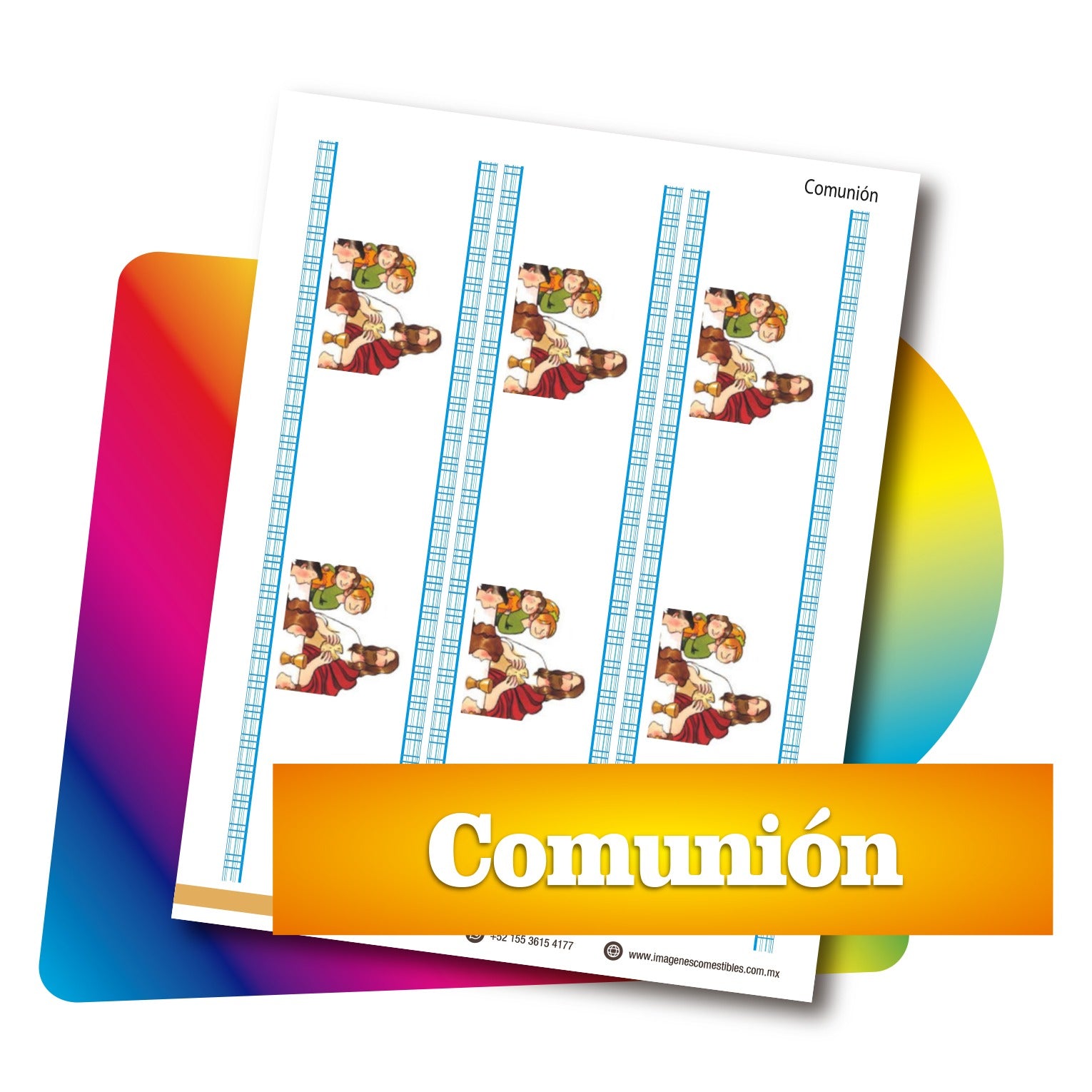 Cenefas PDF 3 de 6 cm. de alto. Comunión