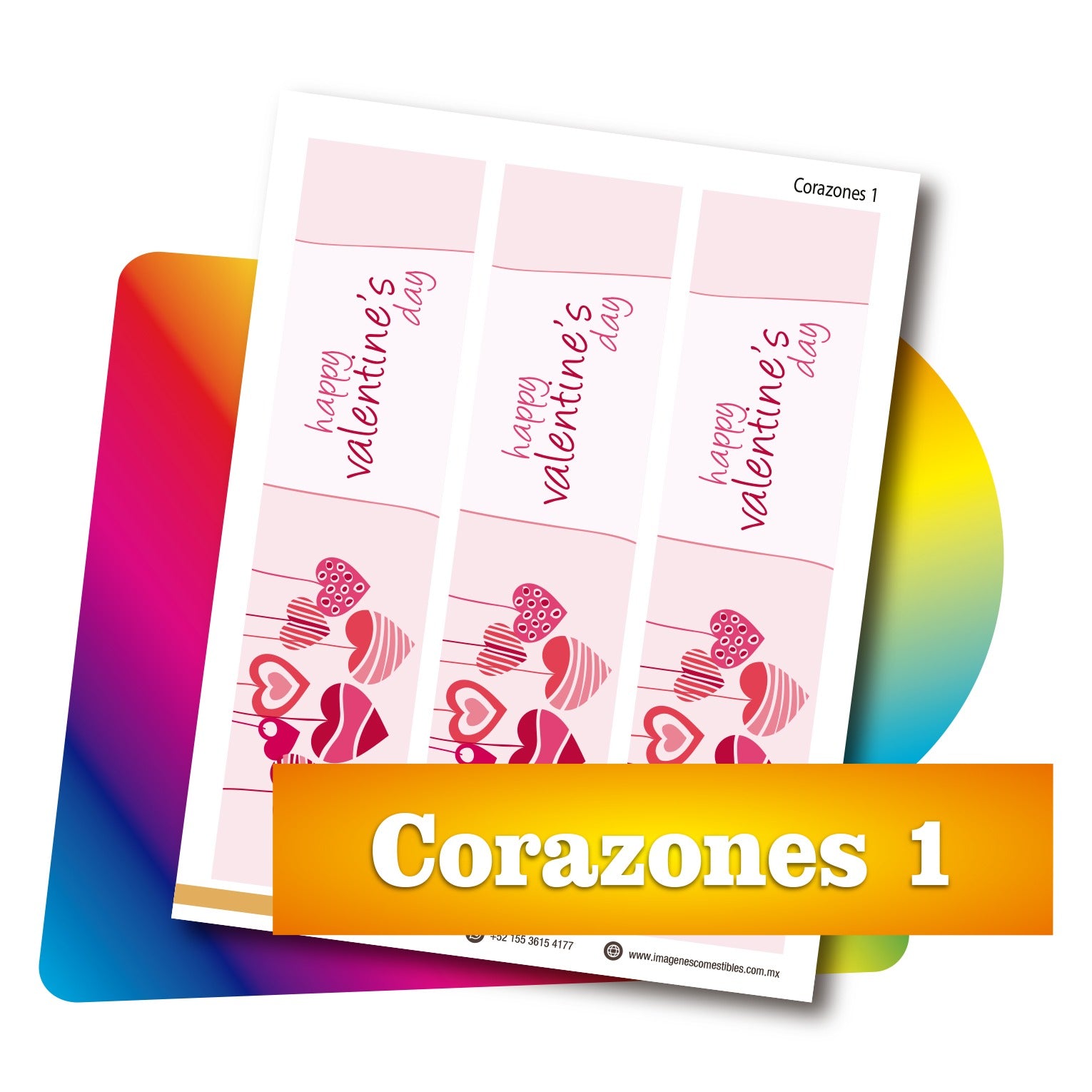 Cenefas PDF 3 de 6 cm. de alto. Corazones 1