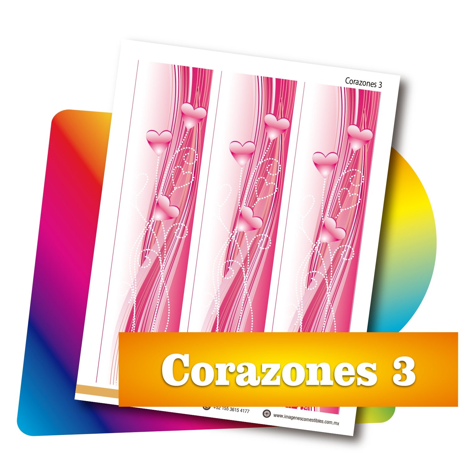 Cenefas PDF 3 de 6 cm. de alto. Corazones 3