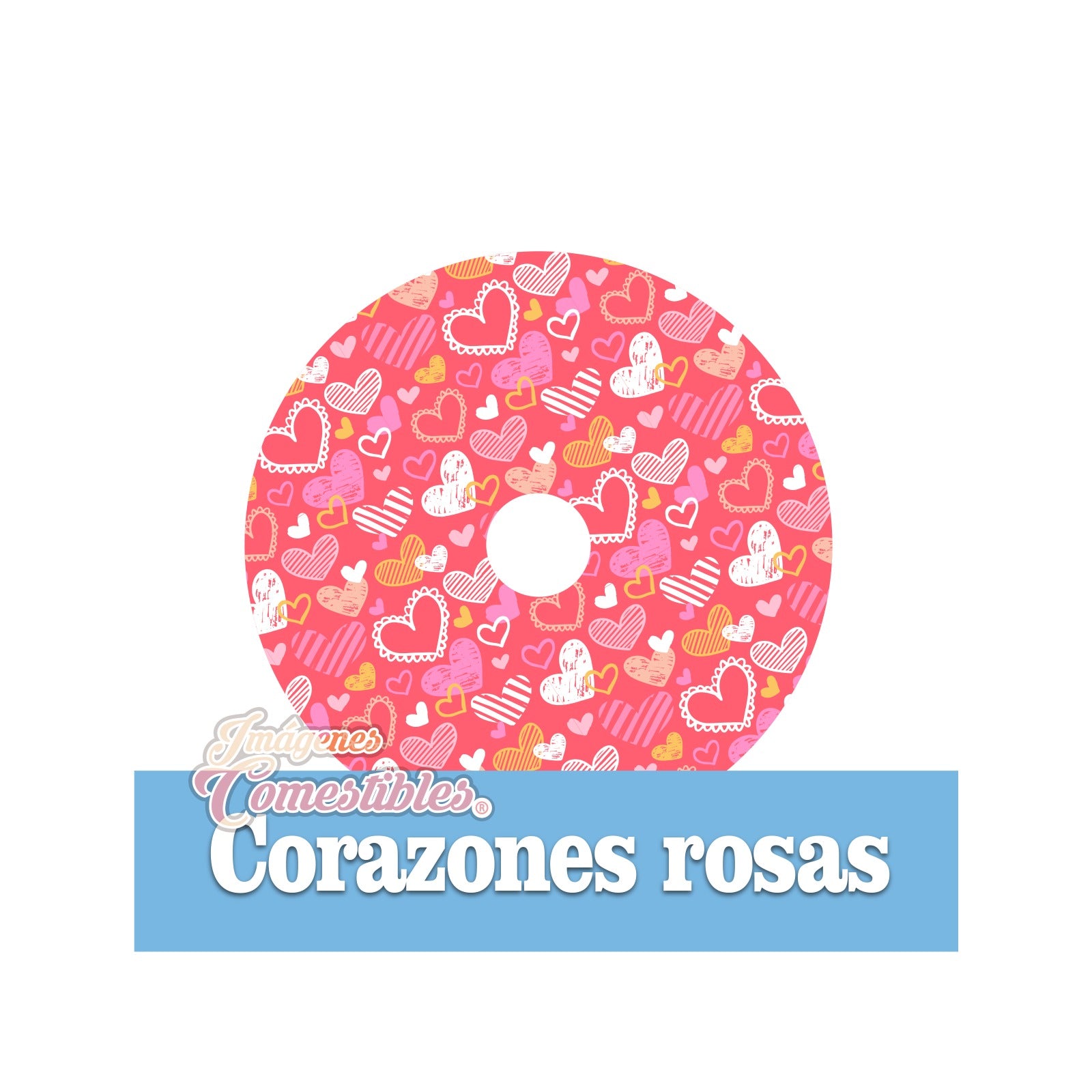 Corazones rosas