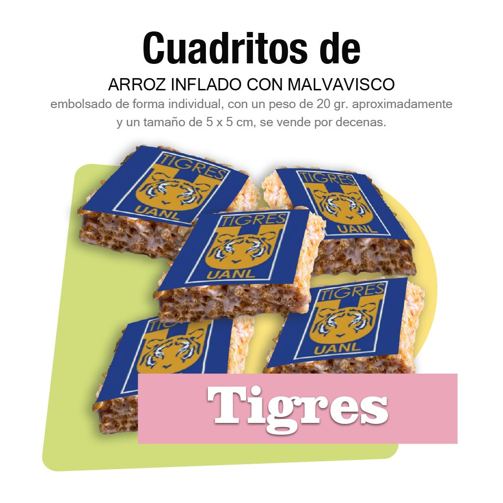 Cuadritos de arroz inflado - Tigres