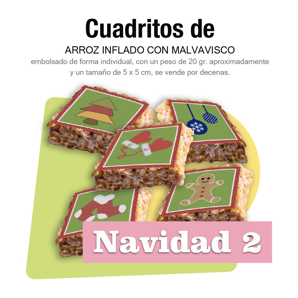 Cuadritos de arroz inflado - Navidad-2