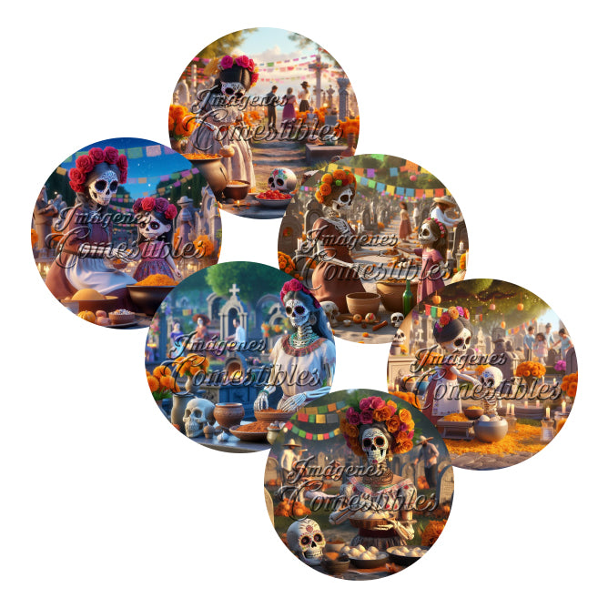 Obleitas comestibles - Día de muertos-3