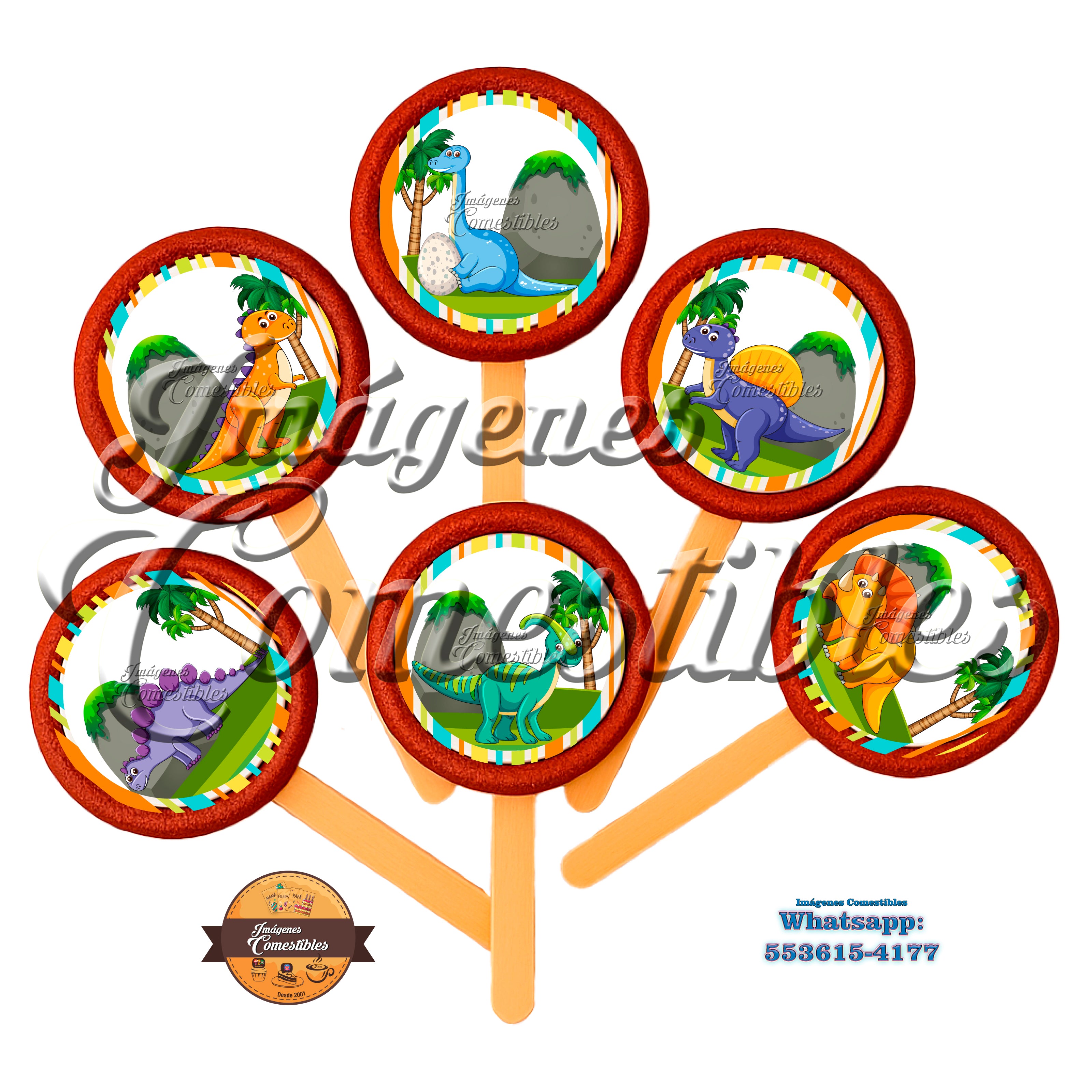 Paletas de chamoy – Dinosaurios
