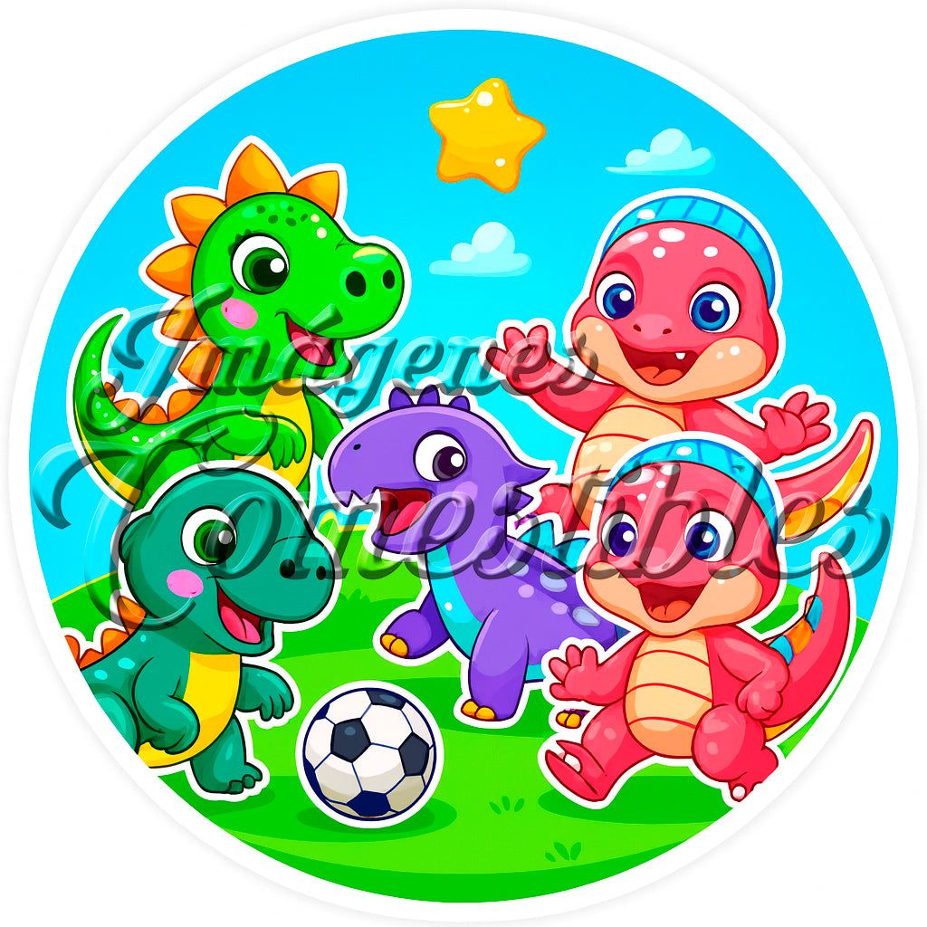 Oblea comestible - Dinosaurios-A