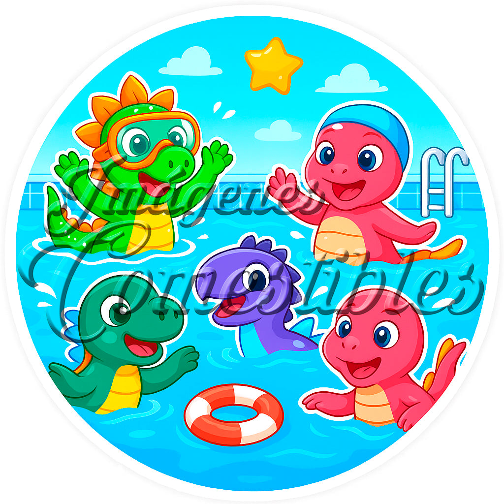 Oblea comestible - Dinosaurios-B