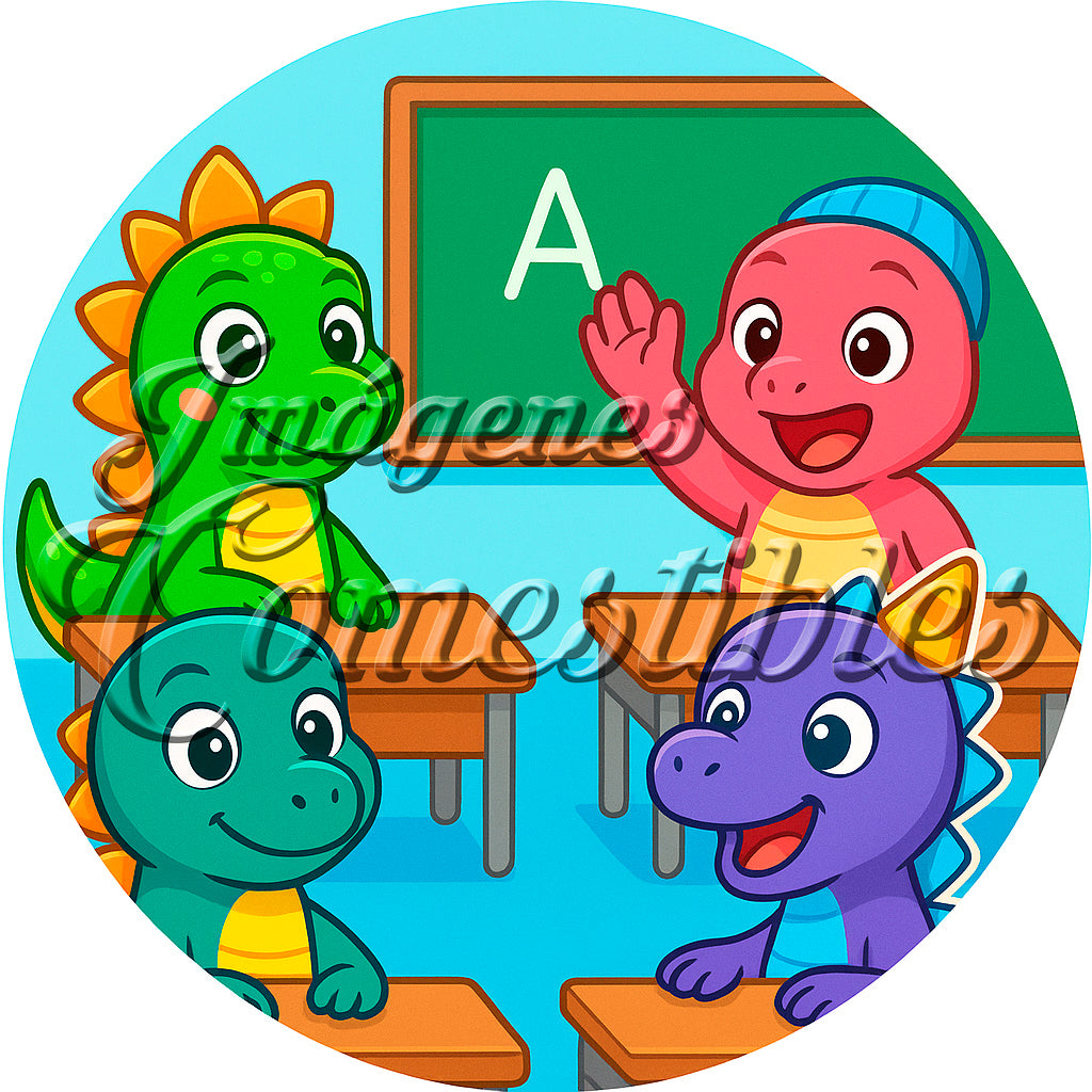 Oblea comestible - Dinosaurios-C