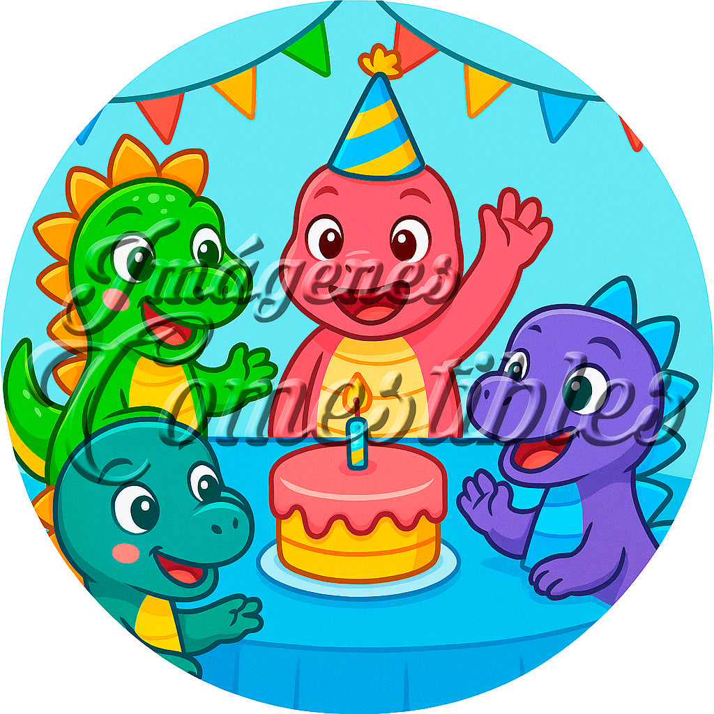 Oblea comestible - Dinosaurios-D