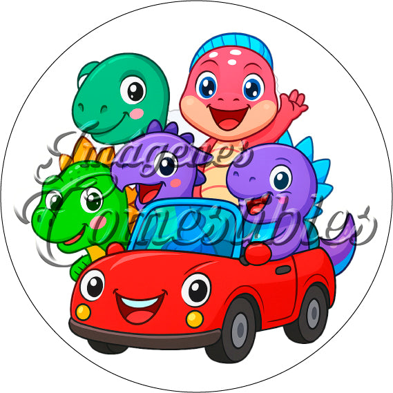 Oblea comestible - Dinosaurios-E