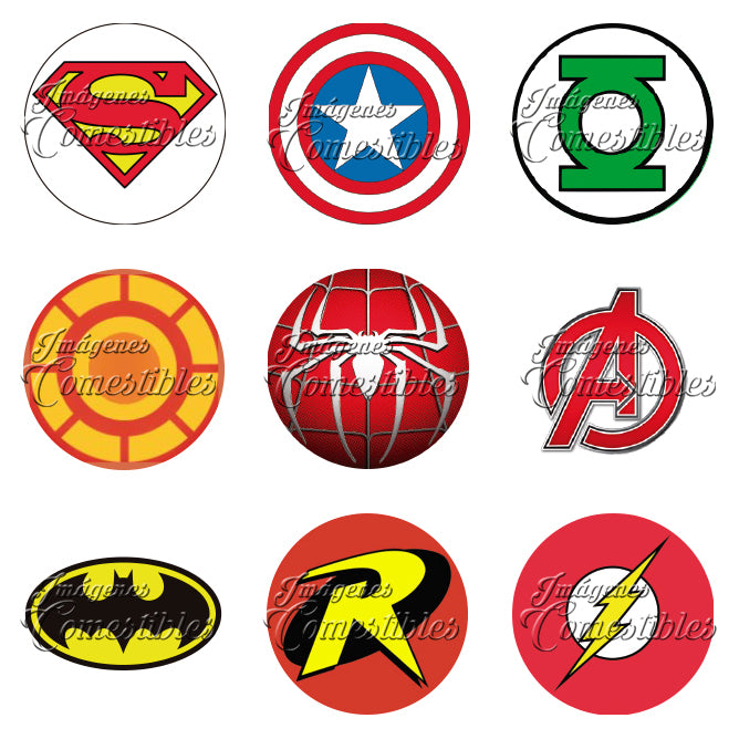 Obleitas comestibles - Escudos super héroes