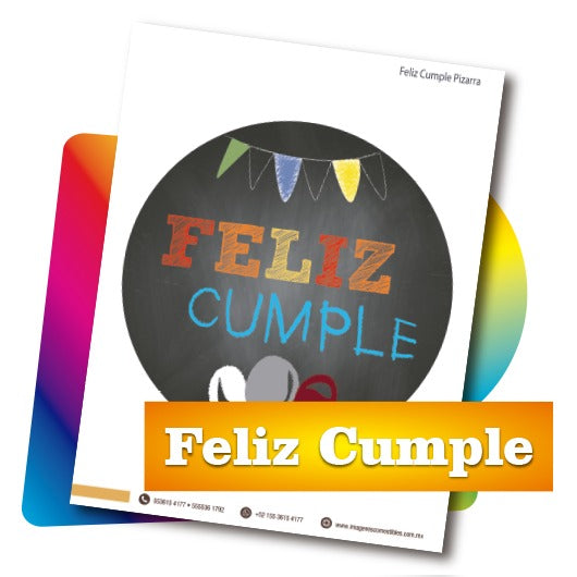 PDF con imagen de 20 cm. Feliz cumple