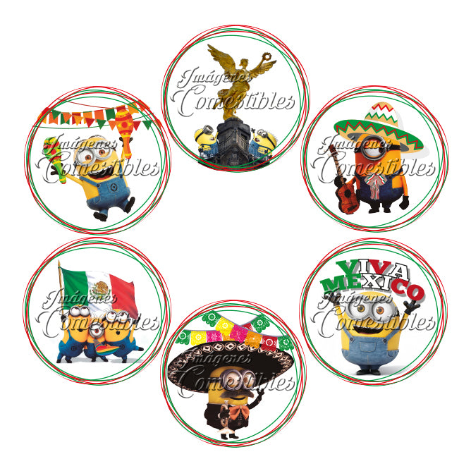 Obleitas comestibles - Fiestas patrias minions