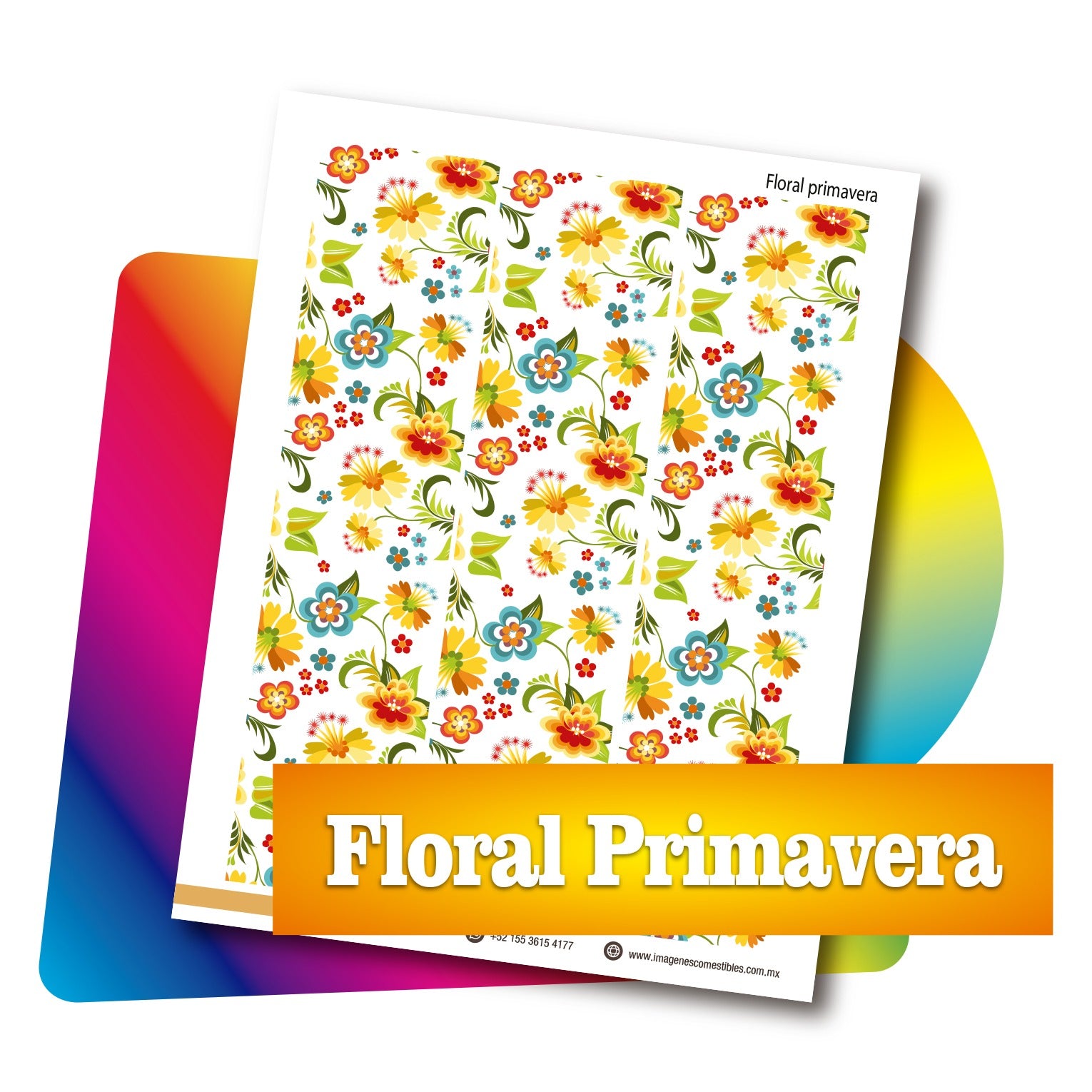 Cenefas PDF 3 de 6 cm. de alto. Floral primavera