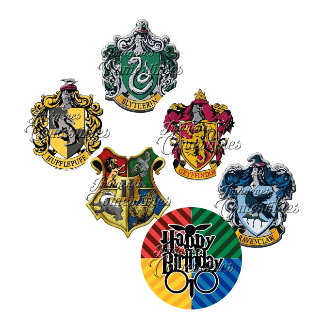 Obleitas comestibles - Harry Potter escudos
