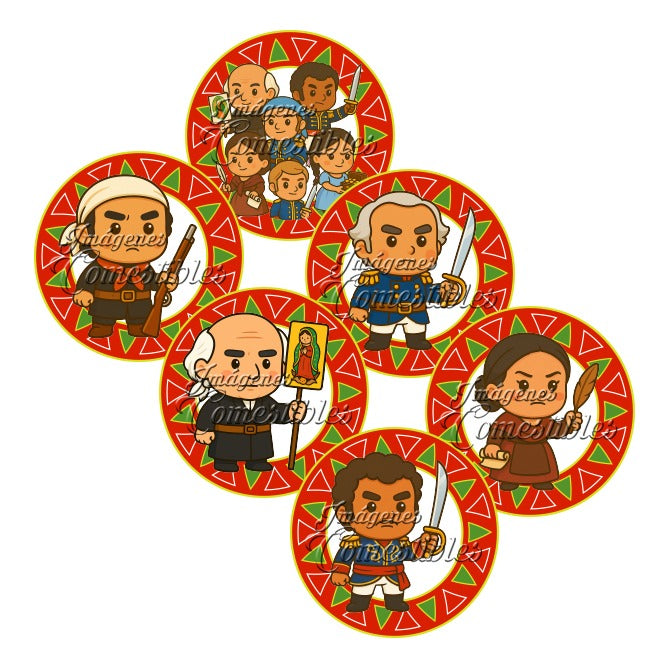 Obleitas comestibles - Héroes de independencia