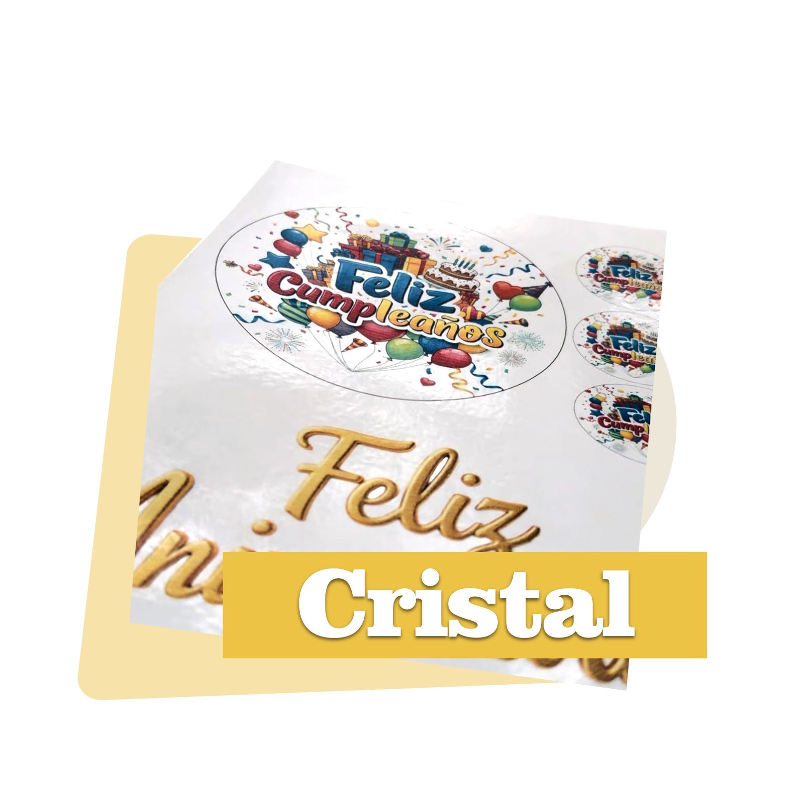 Impresión en hoja de arroz cristal