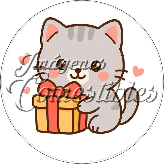 Oblea comestible - Kawaii gatito