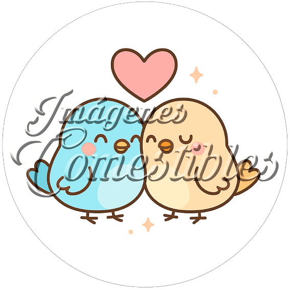 Oblea comestible - Kawaii pajaritos