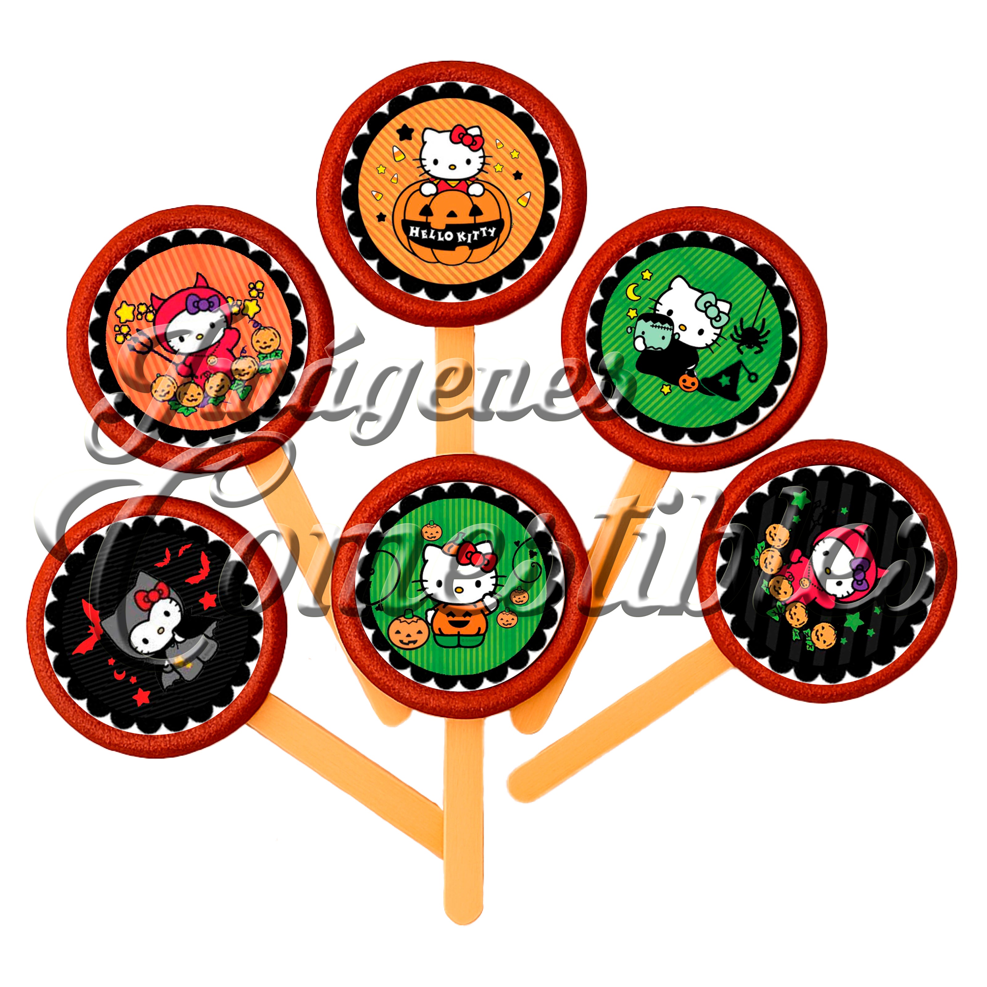 Paletas de chamoy – Kitty halloween