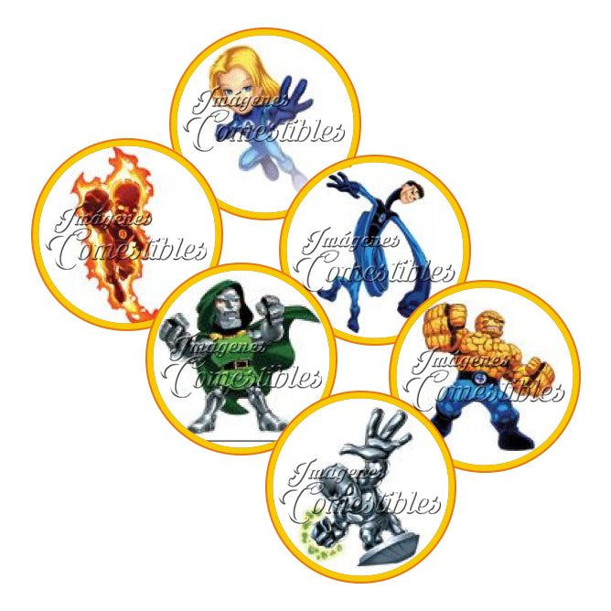 Obleitas comestibles - Los 4 fantásticos