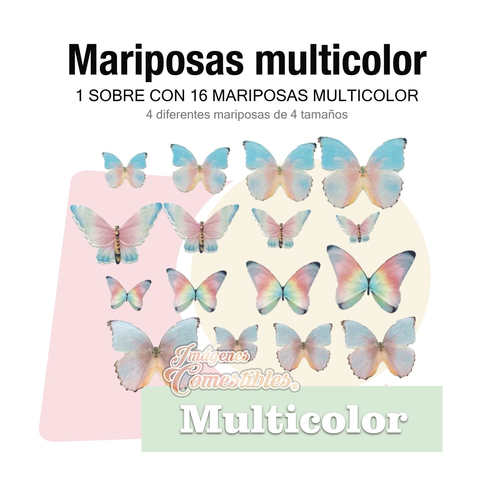 16 mariposas diferentes colores