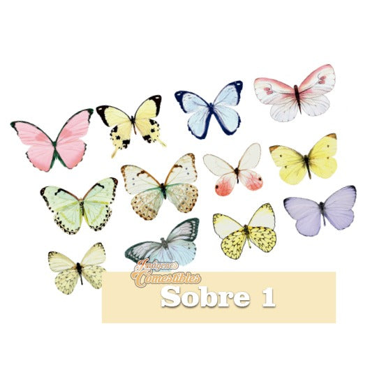 36 Mariposas pastel