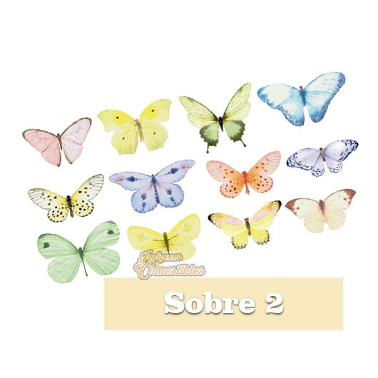 36 Mariposas pastel