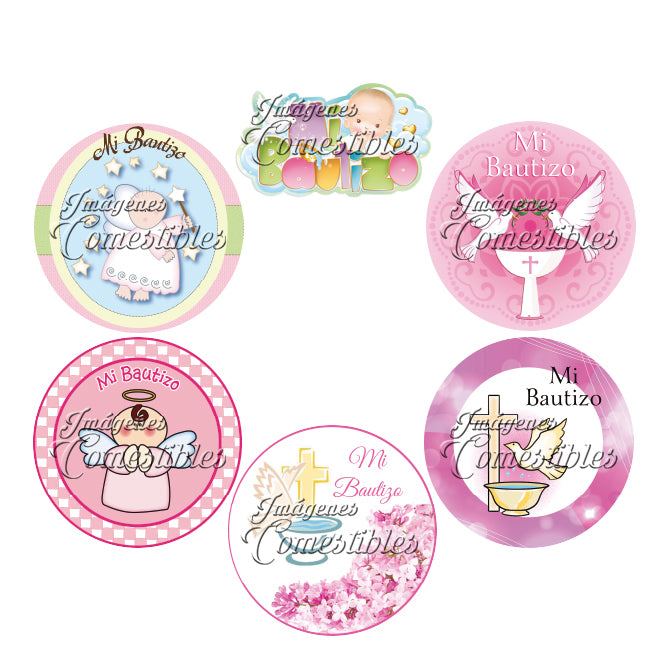 Obleitas comestibles - Bautizo niña