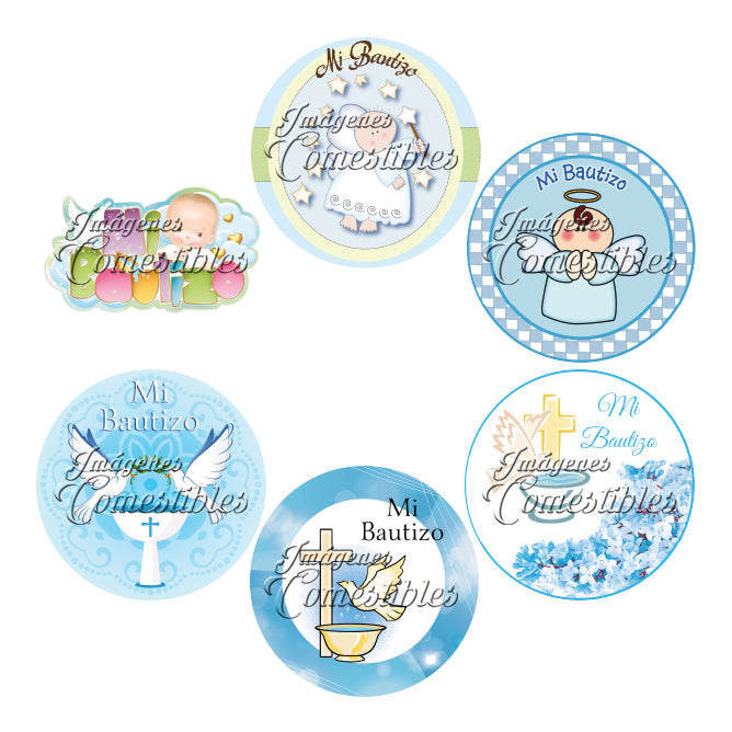 Obleitas comestibles - Bautizo niño