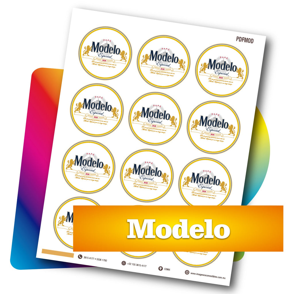 Planilla PDF con 12 círculos de 6 cm. Modelo