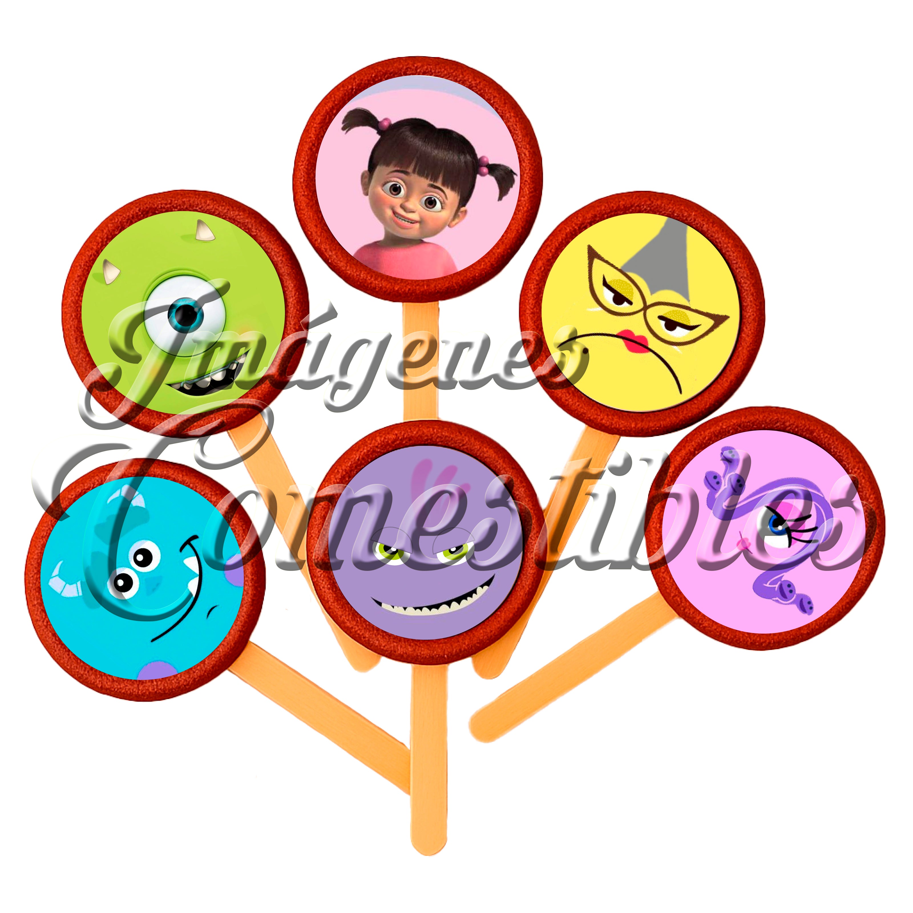 Paletas de chamoy – Monster Inc caras